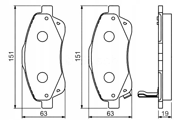 КОЛОДКИ ГАЛЬМІВНЕ BOSCH 446505130 446505170 4465052