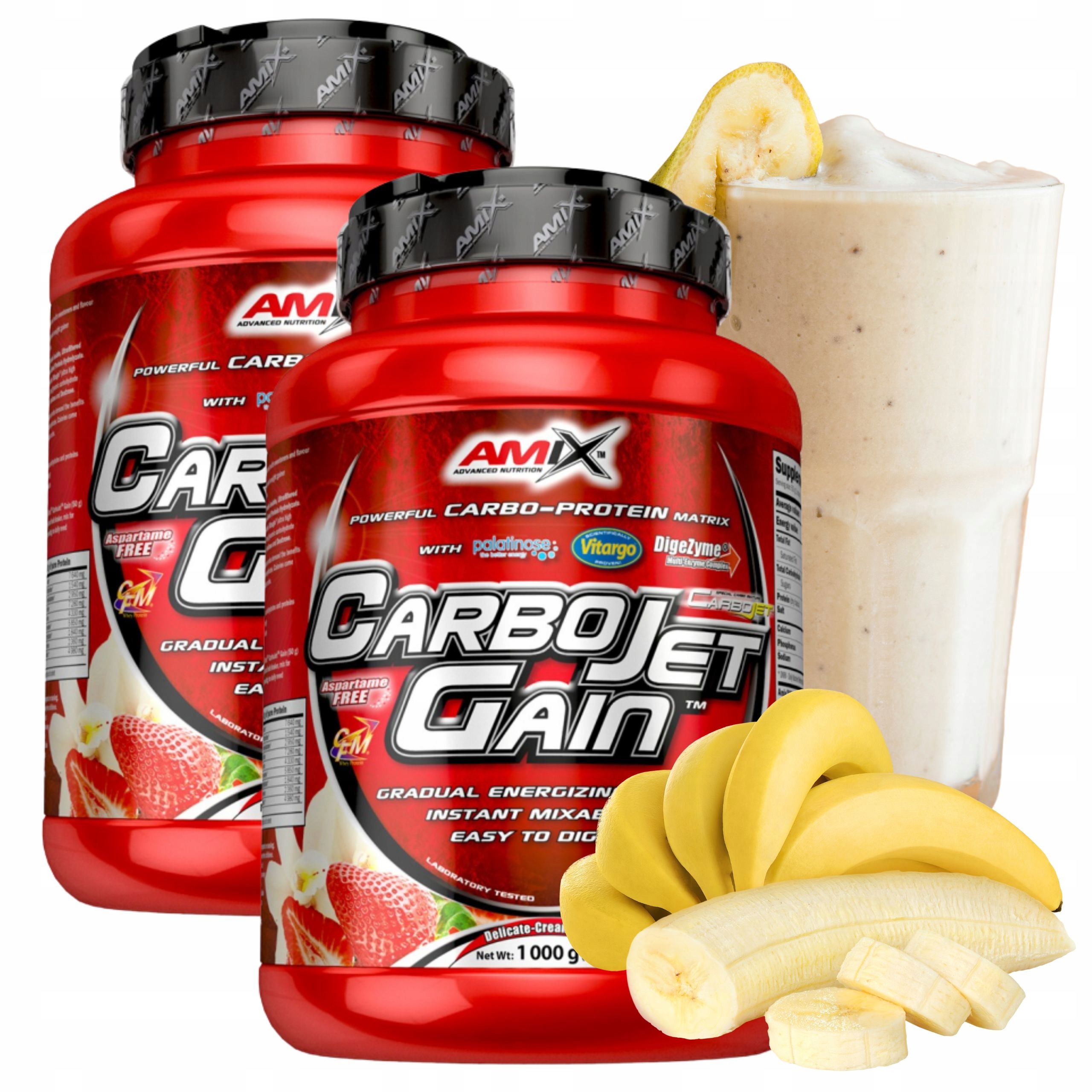 CarboJet Gain Doplněk Stravy na hmotu Gainer Protein Cfm Sacharidy Složené 2kg