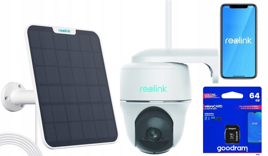 Kamera Reolink Argus B430 5MP akumulátor Solárny Panel 64GB Karta