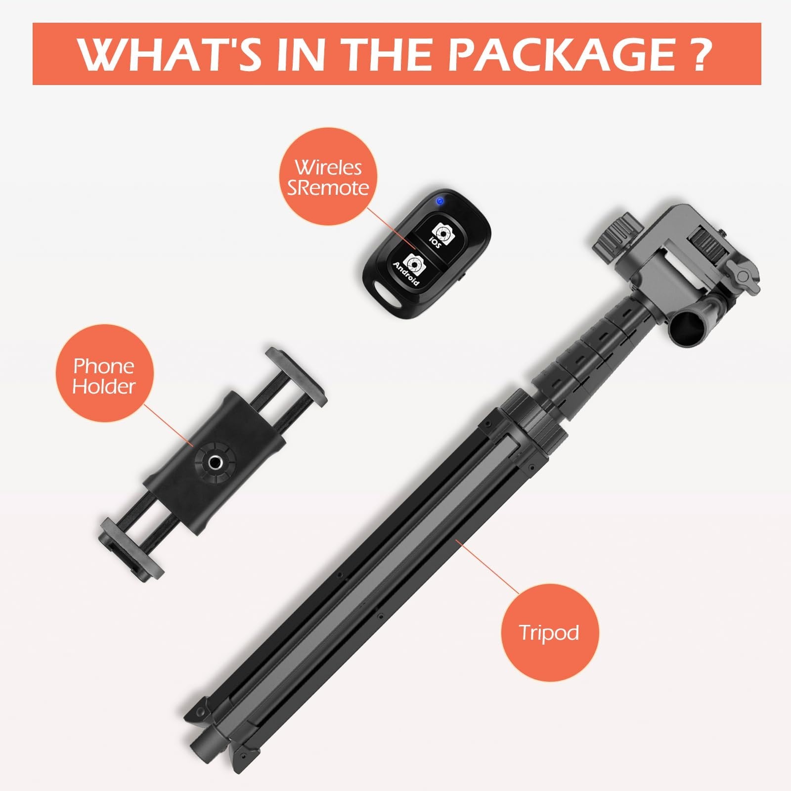 AUREDAY Statyw 170 cm Selfie Stick Z Pilotem Do Telefonu i Kamery — miniatura 8