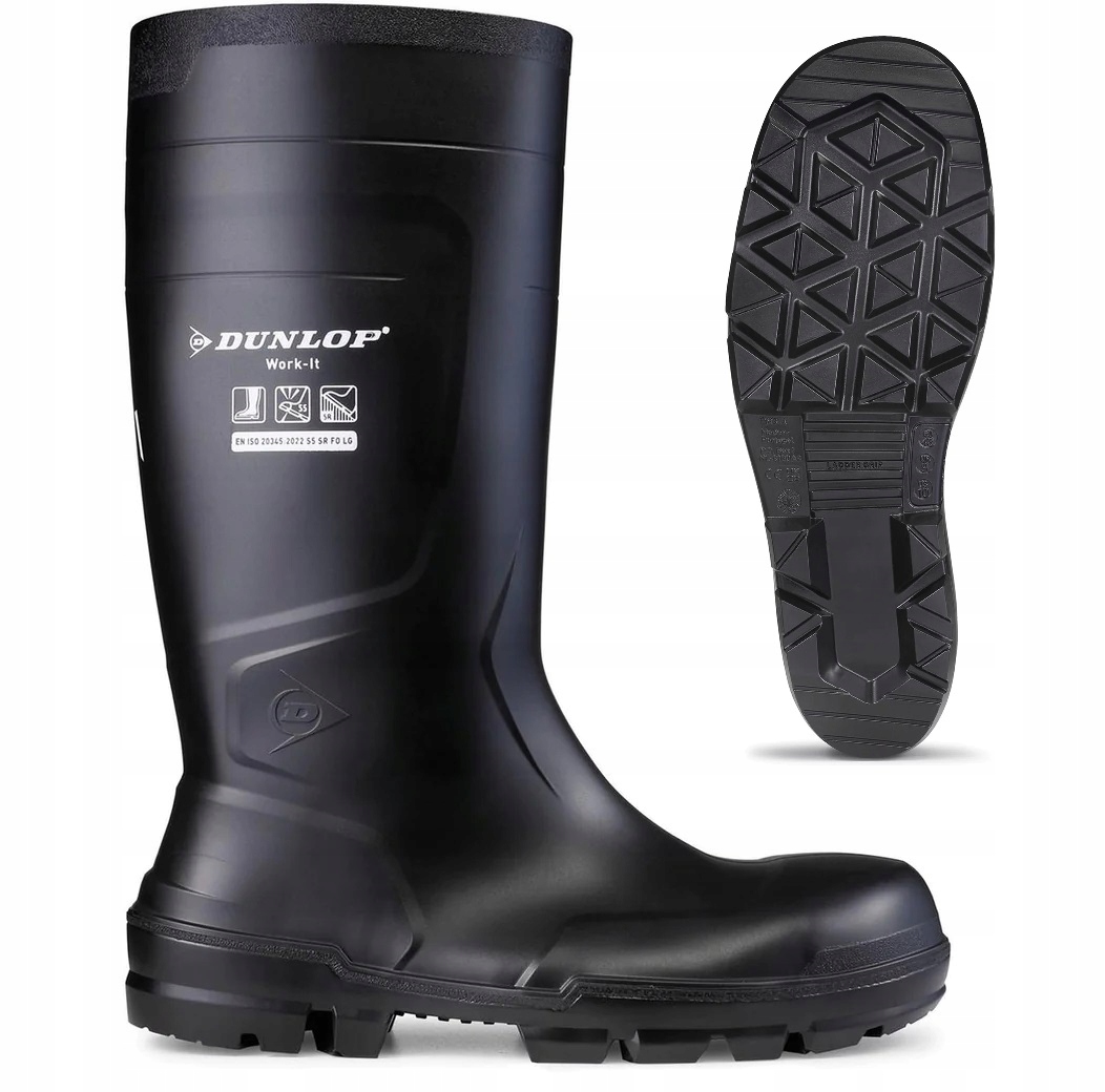 Holínky s zdvihem Pánské silné gumáky Dunlop Work-it Full S5 48