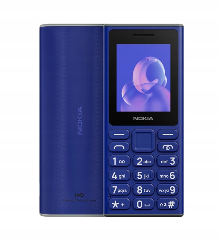Nokia 105 (2024) nyomógombos mobiltelefon, kártyafüggetlen, dual Sim, kék