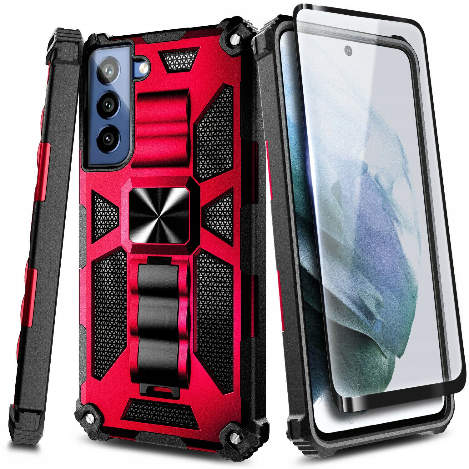 

Case Etui Pancerne+szkło do Samsung Galaxy S21 Fe