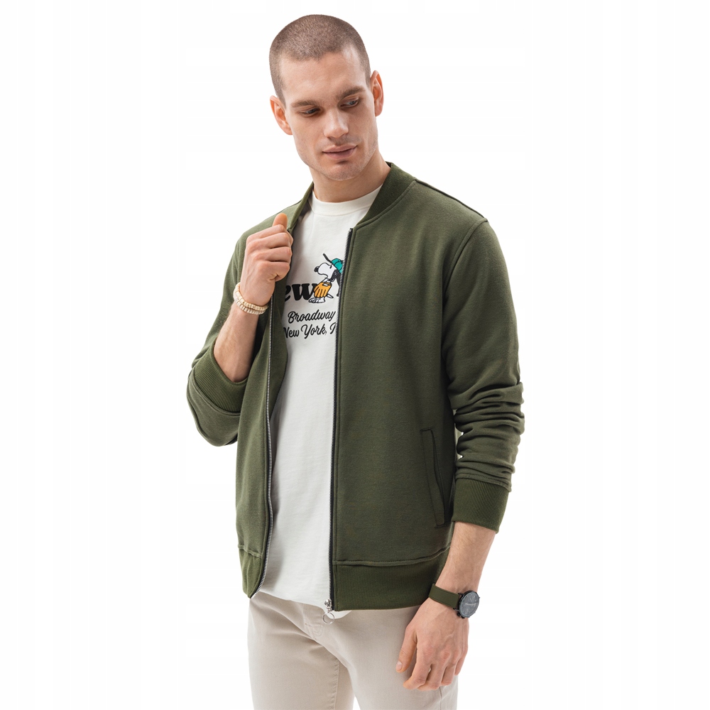 

Bluza męska rozpinana bez kaptura B1077 khaki XXL