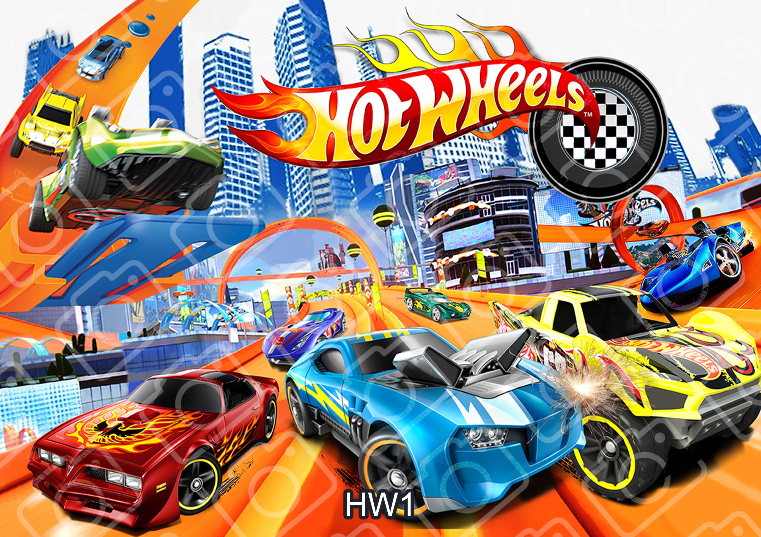 Opłatek na Tort HOT WHEELS CARS Wydruk Waflowy A4 Kod producenta OWA4_HW