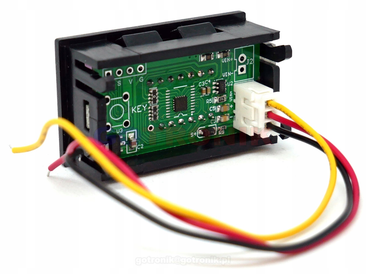 Woltomierz panelowy LED 0-33,000V DC zielony Model RBS-183