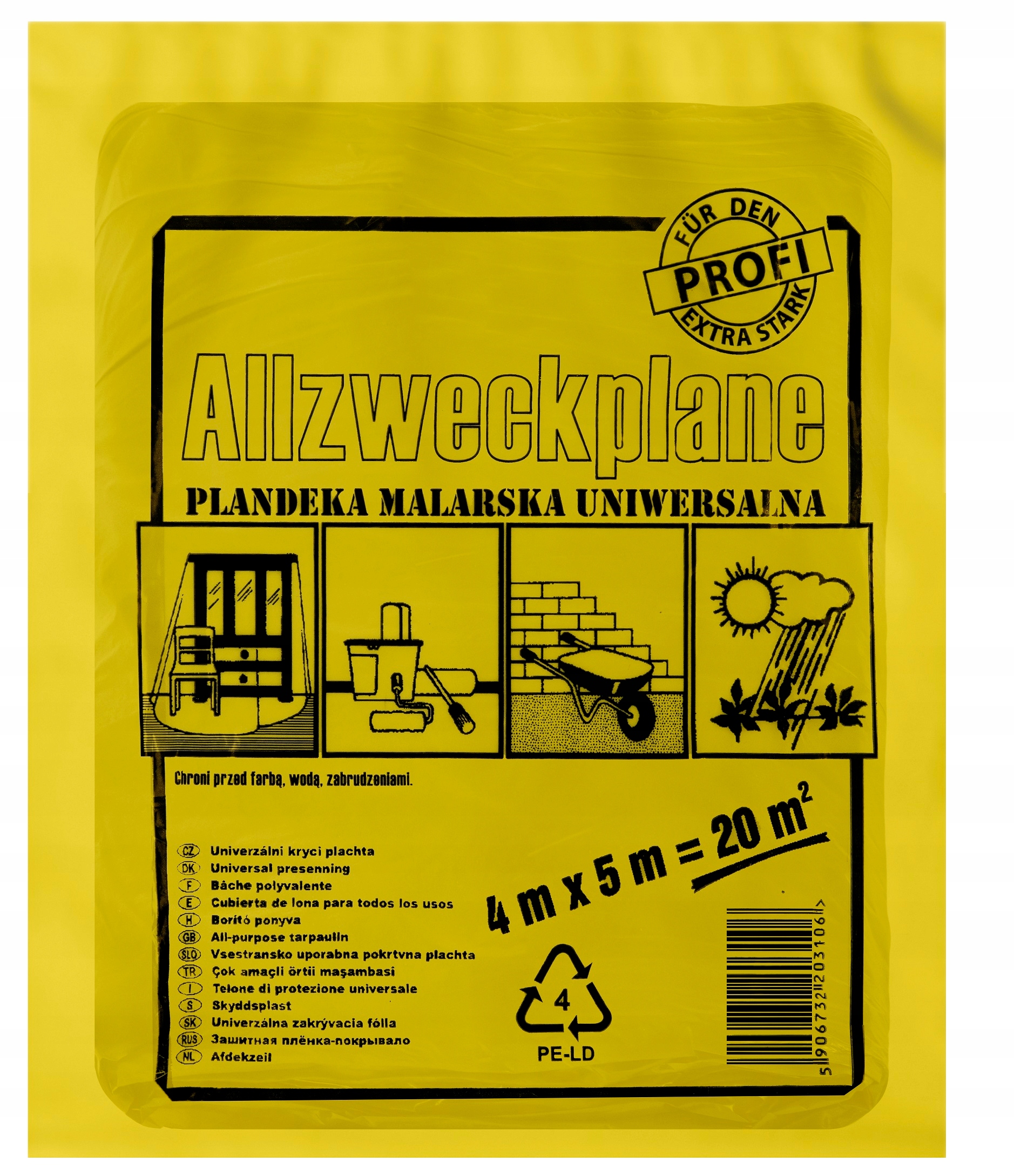 

Folia Malarska 4 x 5 m Ochronna Plandeka Średnia