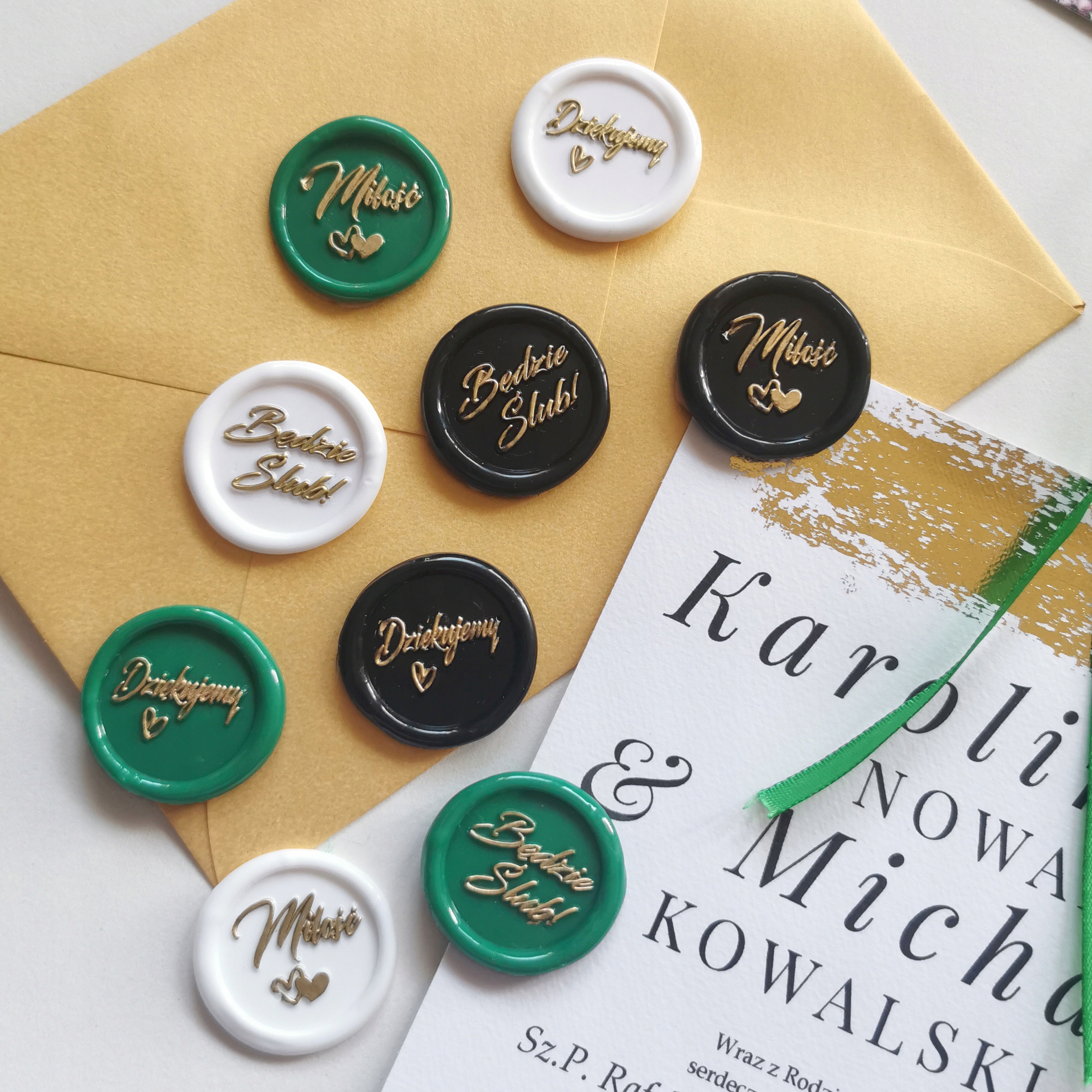 Odbicia lakowe POZŁACANE laki do zaproszeń duży wybór wzorów i kolorów Stan opakowania oryginalne