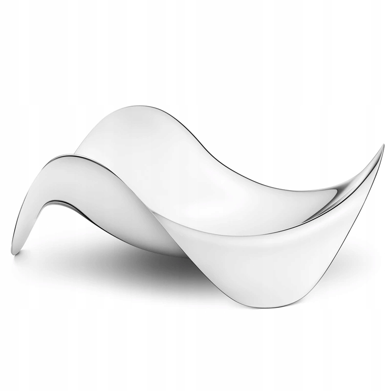 Georg Jensen Cobra Oceľová dekoratívna misa 19 cm Strieborná leštená