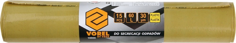 

Worki na odpady 60l plastik Vorel 15szt