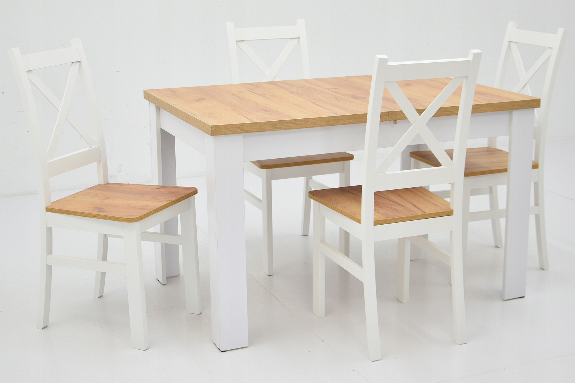 Zestaw Stół i 4 krzesła Krzyżak DĄB CRAFT Marka Ada-meble