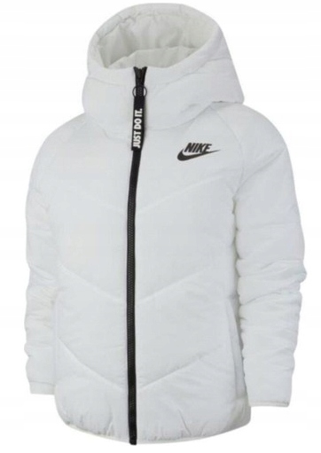Dámská péřová bunda Nike s kapucí zimní zateplená CV8687-100 vel. XL