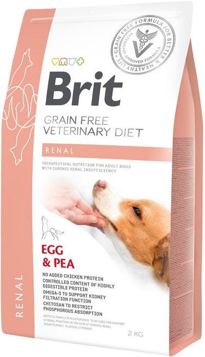 Levně Brit Grain Free Veterinary Diets Dog Renal Vajíčko s hráškem 2 kg
