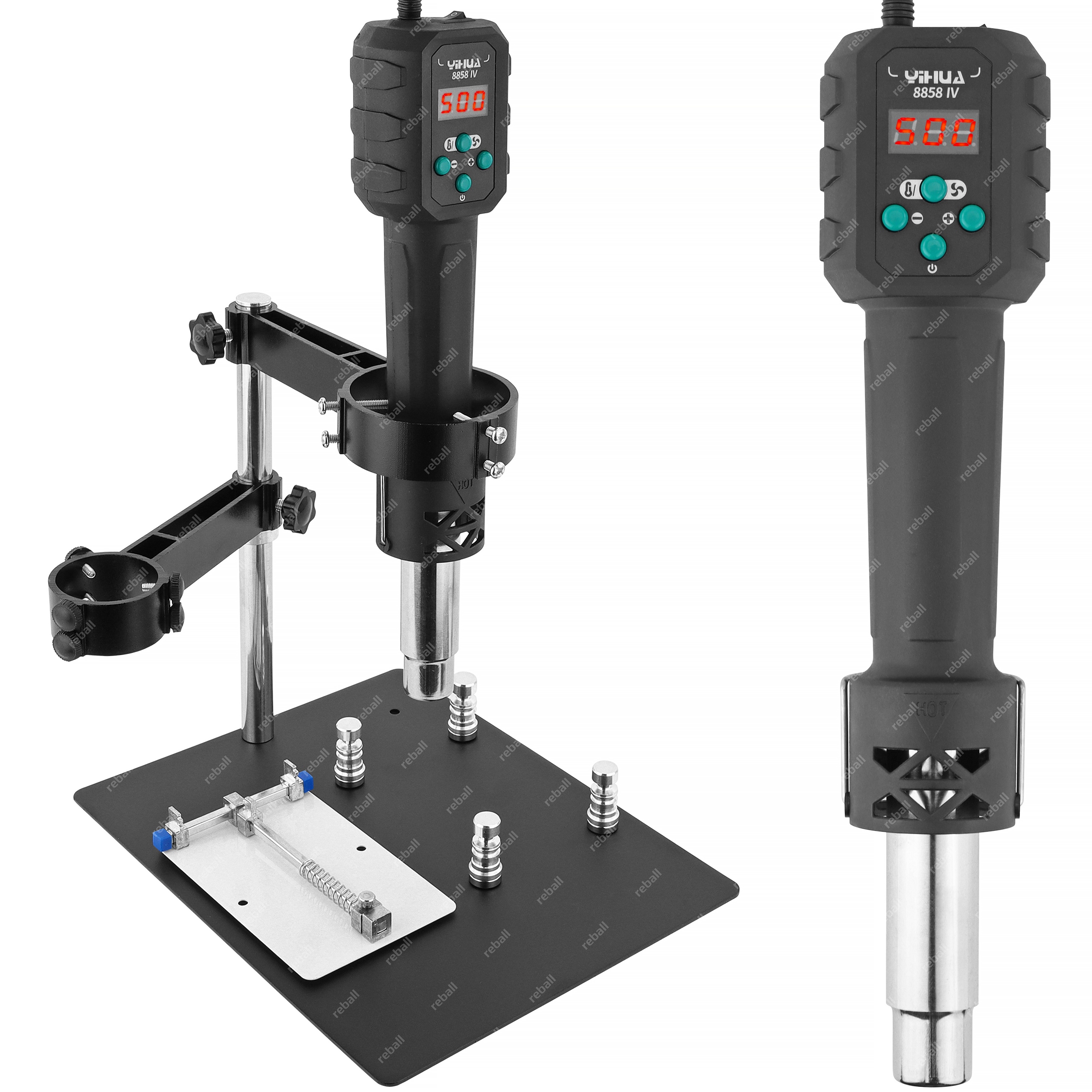 Set Držák RT0415 Hot Air Horkovzdušná Pistole Yihua 8858-IV Stojan Držák Pcb Bga