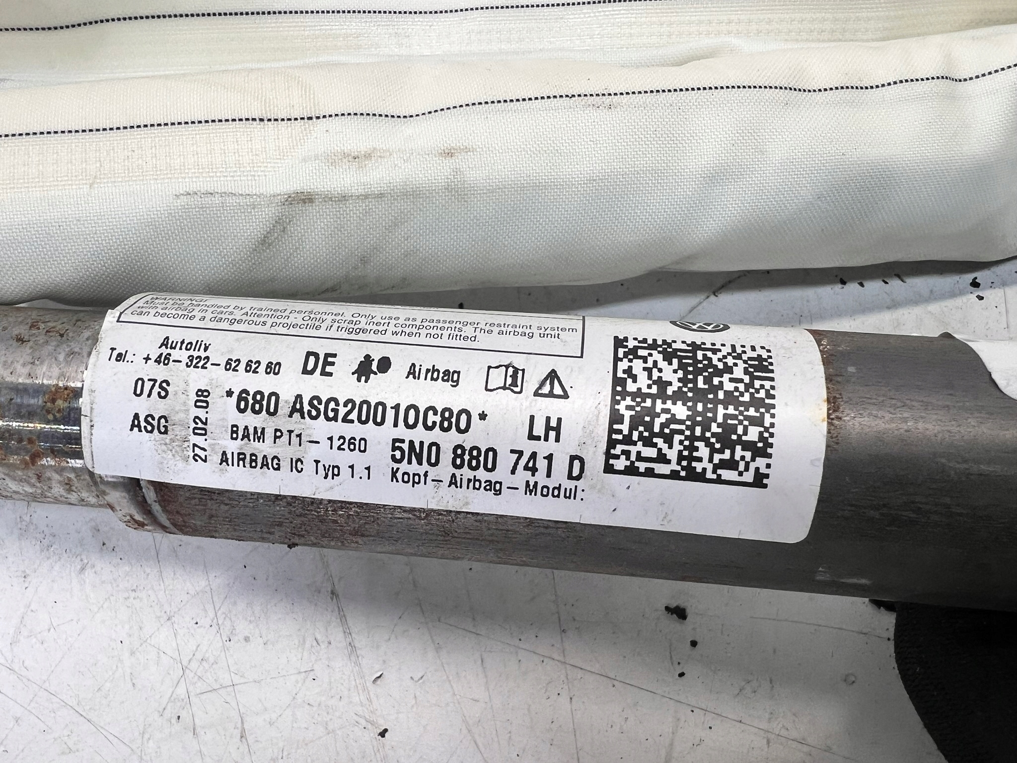 Dachvorhang Airbag links VW TIGUAN 5N0880741D