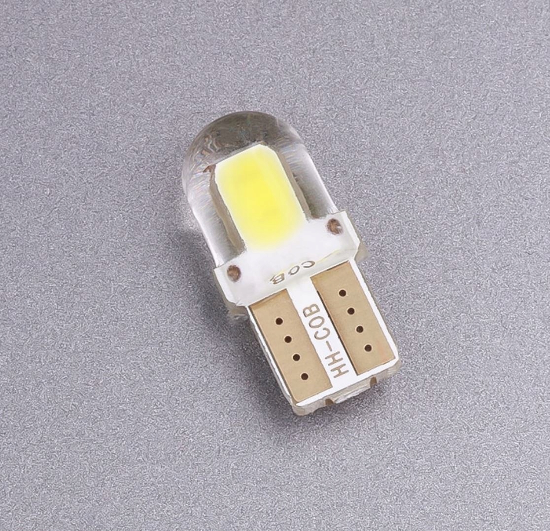 8X ЛАМПОЧКА СВЕТОДИОД LED W5W COB 2 ДИОДИ 4-CHIP T10 СИЛИКОН фото 5