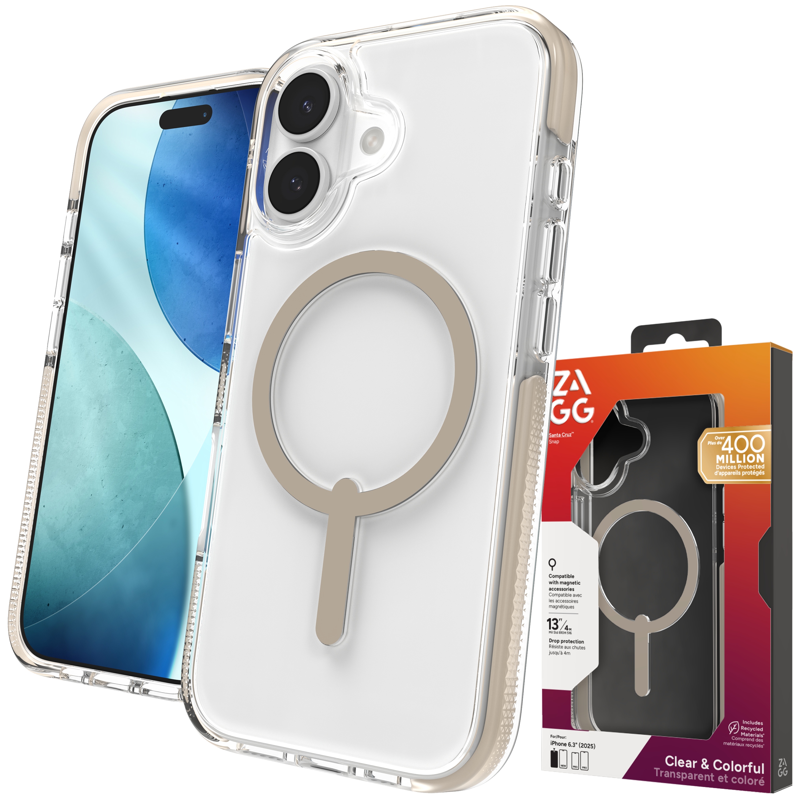 Zagg Santa Cruz Snap Case Pouzdro s MagSafe pro iPhone 17 Kryt