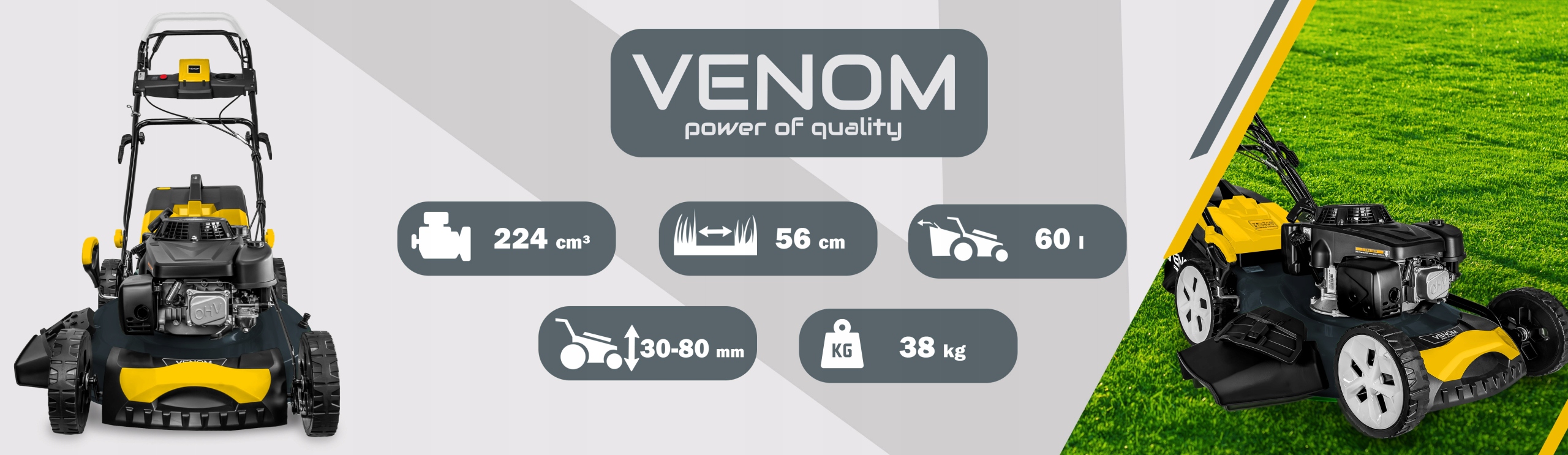 DUŻA KOSIARKA SPALINOWA VENOM EL. START 56CM Z NAPĘDEM MOCNY LONCIN 224cc Producent silnika Loncin