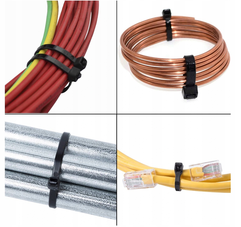 OPASKI ZACISKOWE KABLOWE ZIPERKI TRYTKI UV ODPORNE 3.6 x 300mm Marka Vorfal