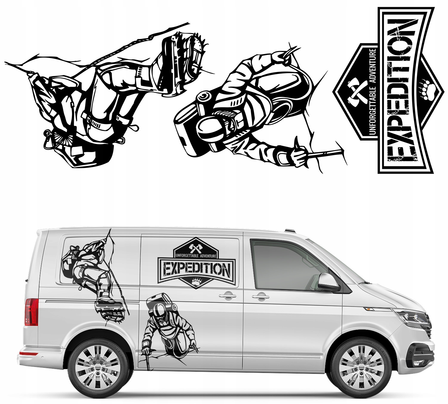 Samolepka na auto Expedition Lezení 247x93