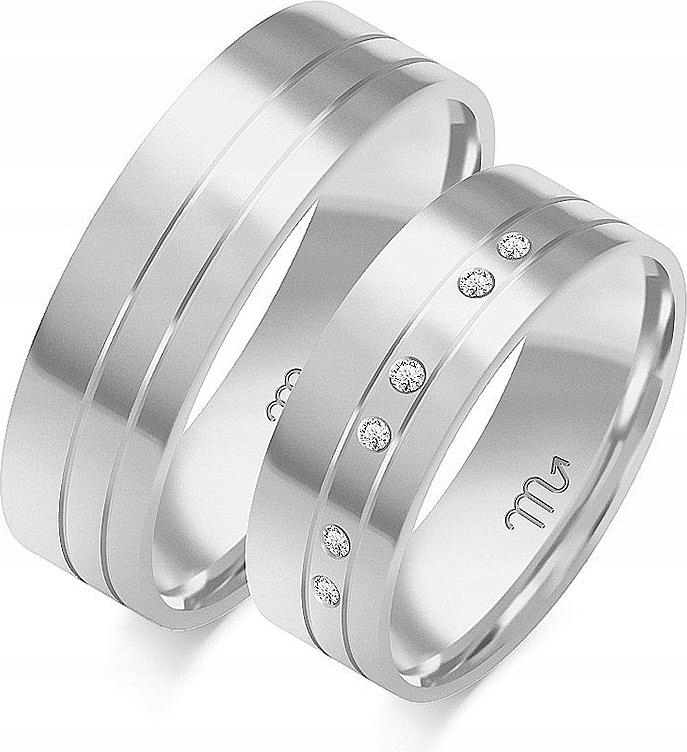 Prsten z bílého zlata pro svatba 585, rok 11 12 13, dámská kolekce