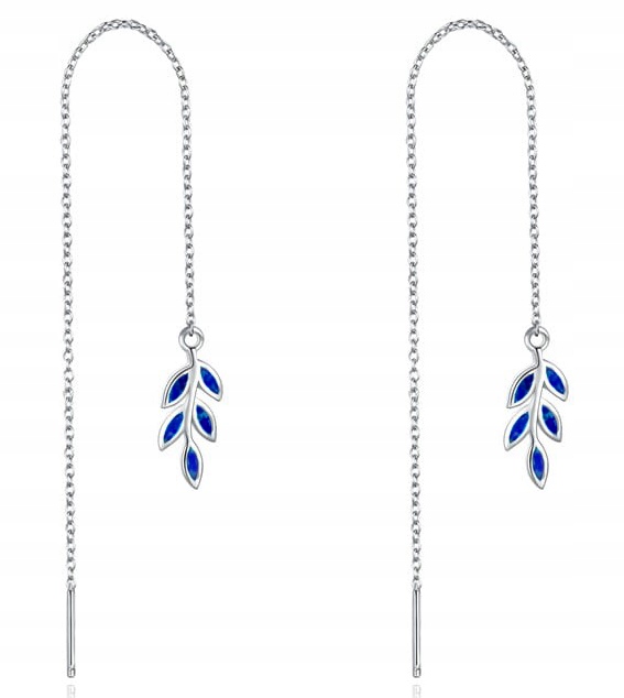 

Długie Kolczyki Srebrne Wiszące Przeciągane Srebro