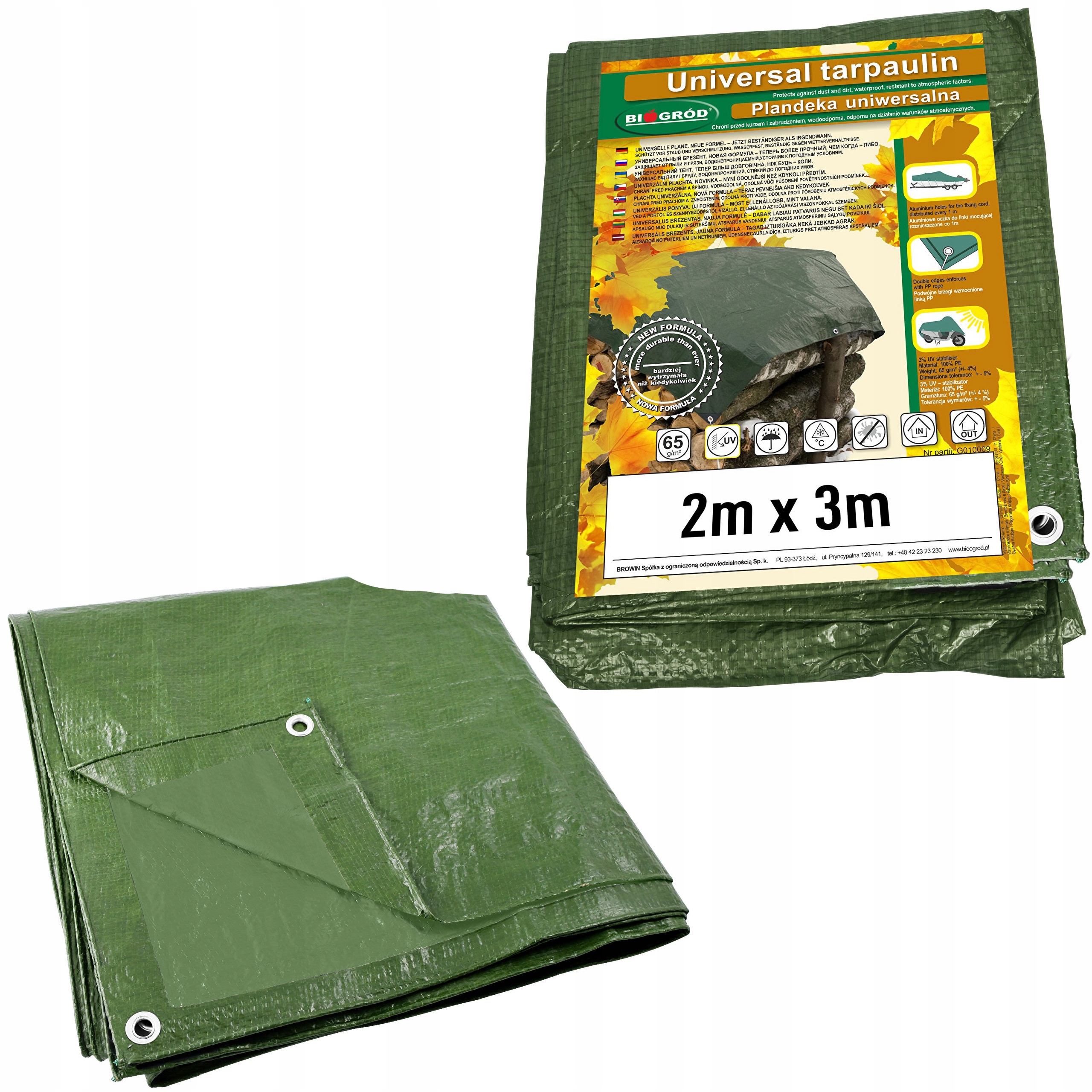 

Plandeka Mrozoodporna Mocna Gruba Uniwersalna 2x3