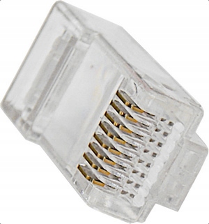 10x Wtyki Złączki Końcówki RJ45 Przelotowy RJ kat 6 na Kabel LAN UTP 10szt. Producent Inna