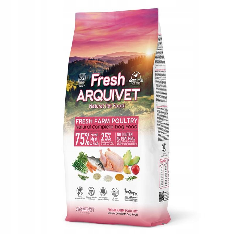 Arquivet Fresh Polovlhké krmivo pro psa kuře a ryba oceánská 10 kg
