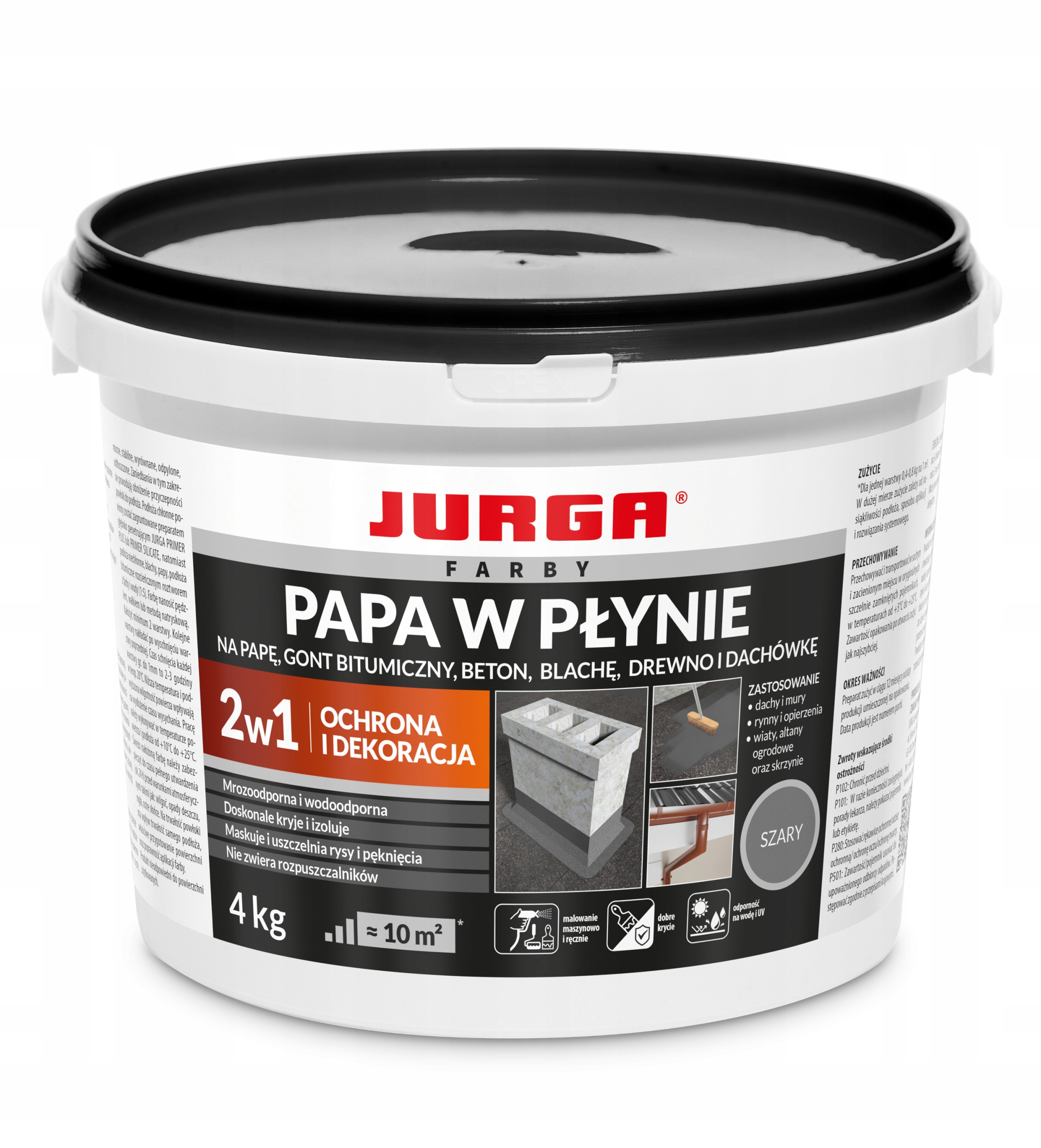 Tekutá lepenka voděodolná těsnicí páska Jurga 4 kg Šedá