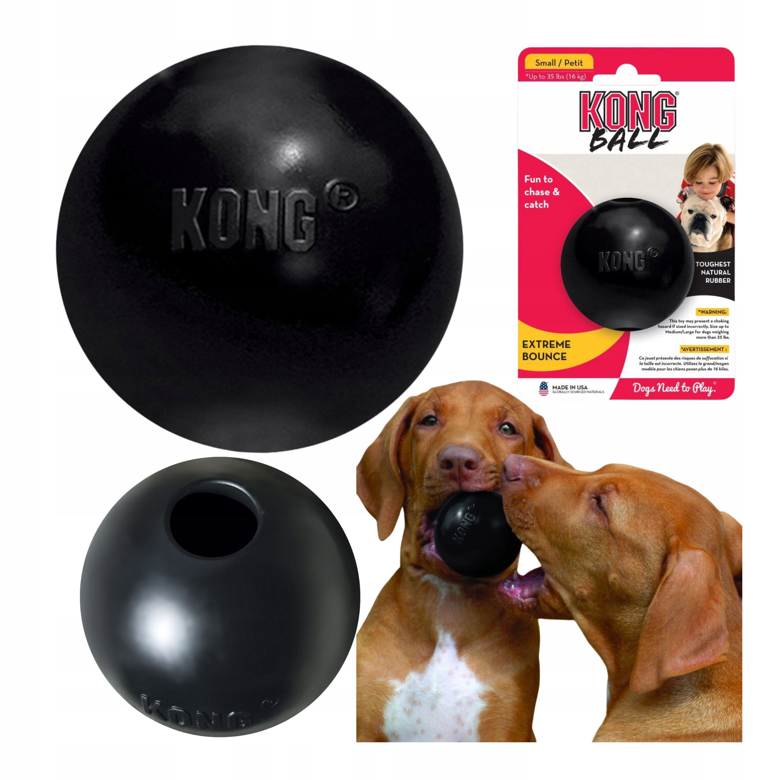 Levně Kong Extreme Ball míček pro psy na pamlsky Lana tvrdá guma Silná M