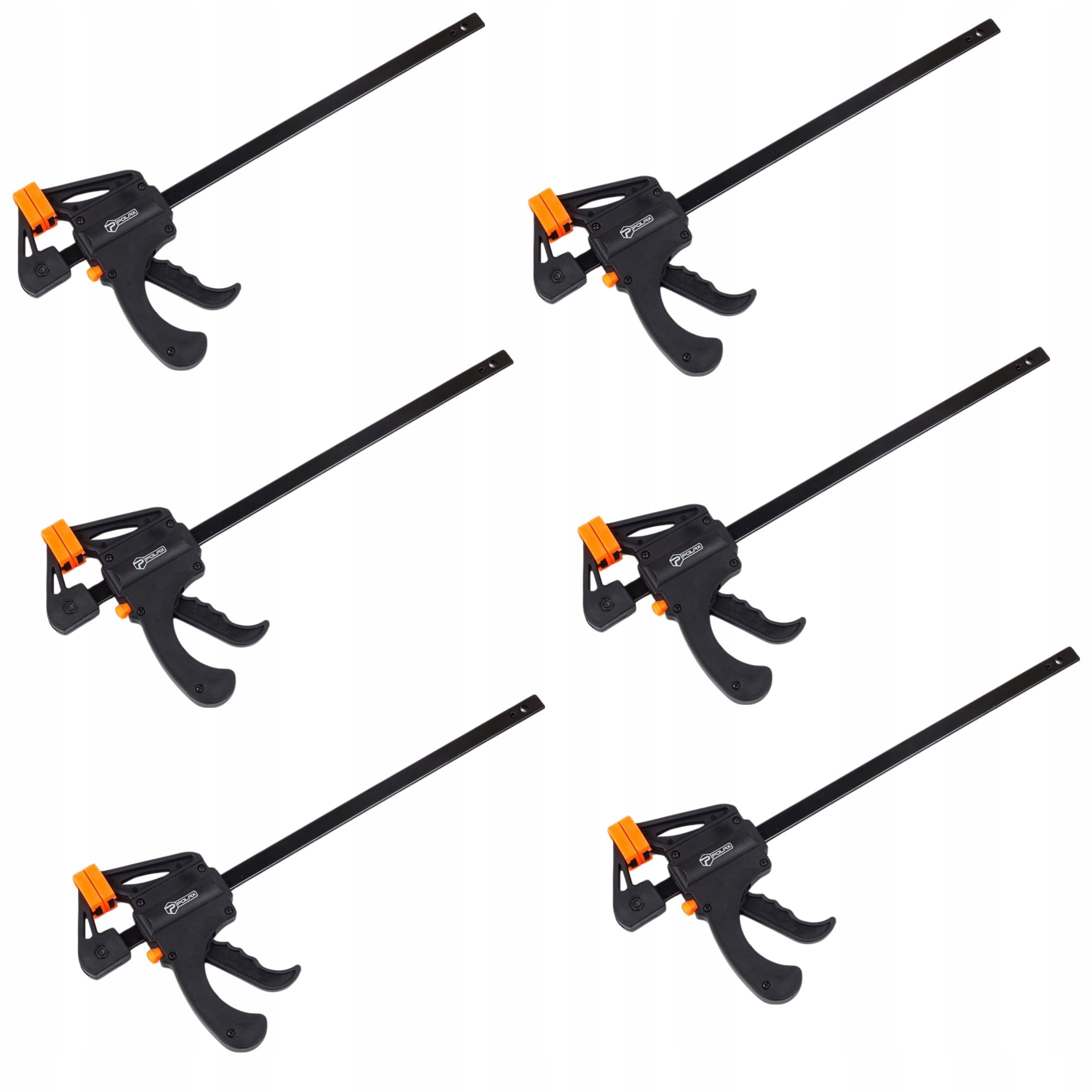 Zestaw 6x Ścisk Stolarski Jednoręczny Szybkozaciskowy Ścisk 300x475mm