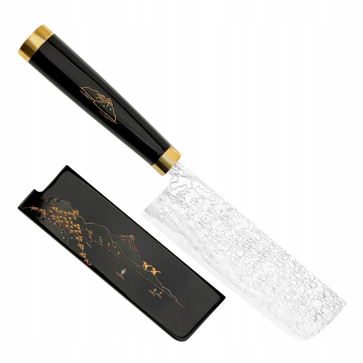 Takeshi Saji Art Fuji Unique Kuty R-2 Japonský nôž Nakiri 17 cm a Saya