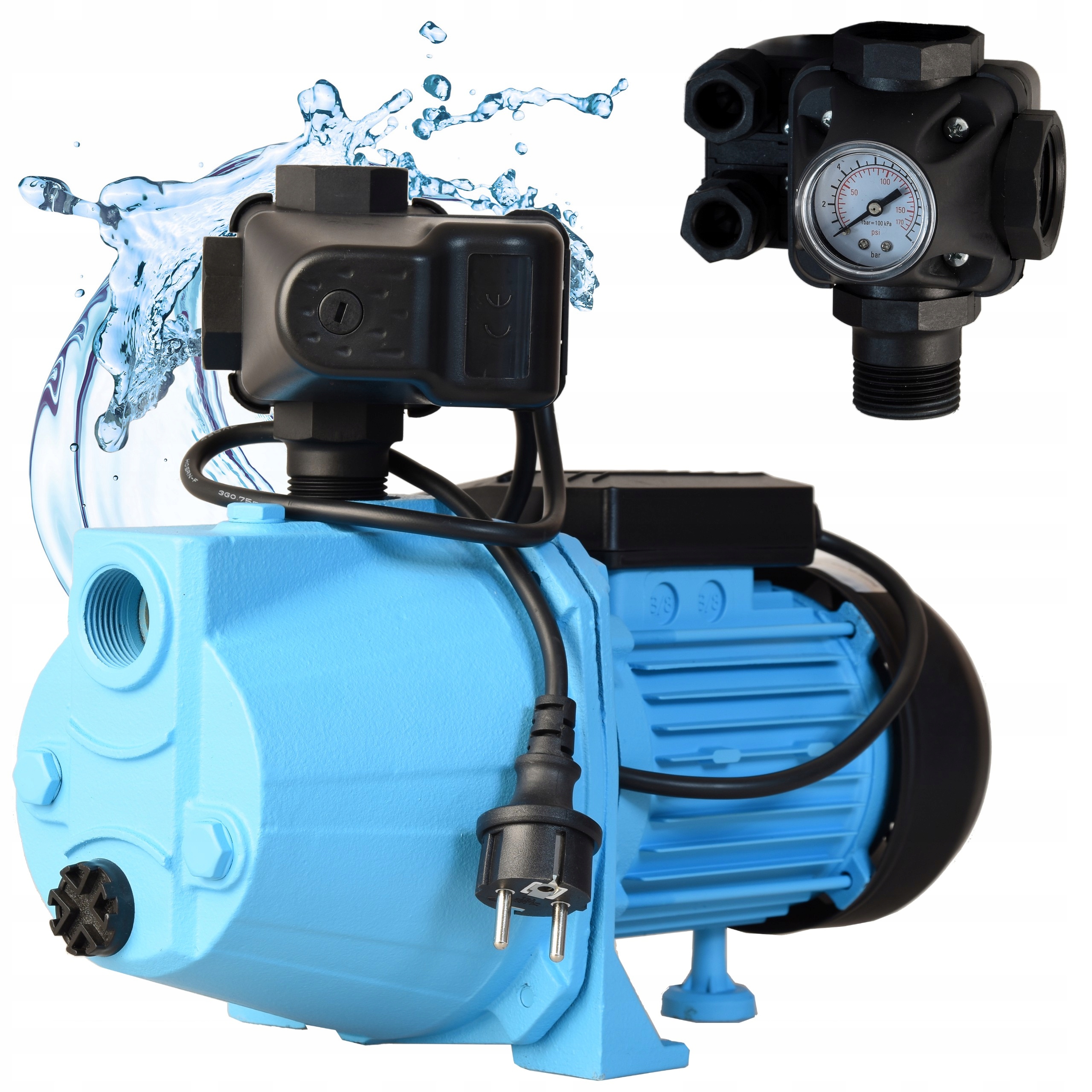 Čerpadlo S Príslušenstvom Na Vodu Jet 100 100S Hydrofor Záhrady 1100W Silné 3600 l/h