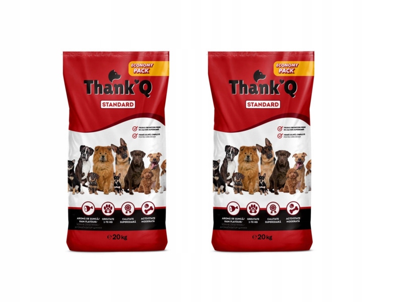 Karma dla psa Thank'q Standard Szynka 2x20 kg