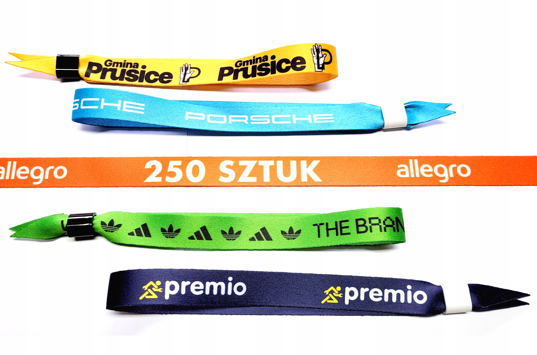 Opaski na rękę materiałowe KONCERTOWE z nadrukiem FULL COLOR