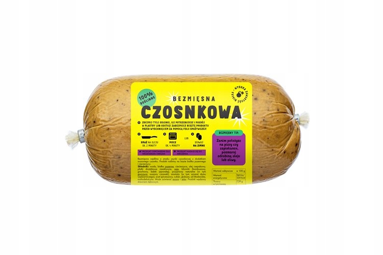 SZYNKA BEZMIĘSNA CZOSNKOWA ROŚLINNA ZAMEINNIK VEGE ALTERNATYWA (baton) 1kg