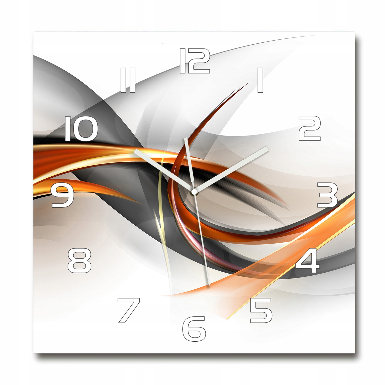 

Szklany duży zegar wiszący Abstrakcja fale 60x60cm