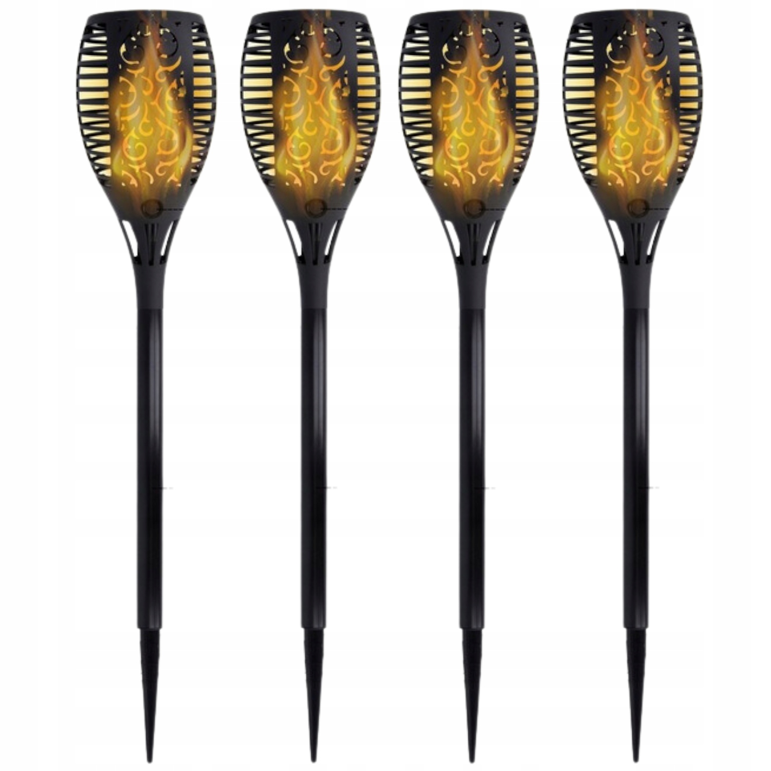 Lampa ogrodowa pochodnia solarna duża ozdobna 96 Led efekt ognia płomień