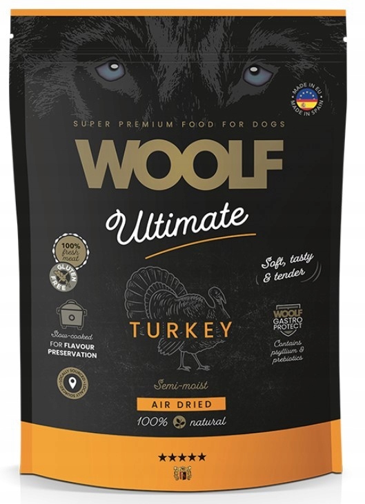 Levně Woolf Polovlhké krmivo – Ultimate Soft Dog Turkey – krůta 1 kg
