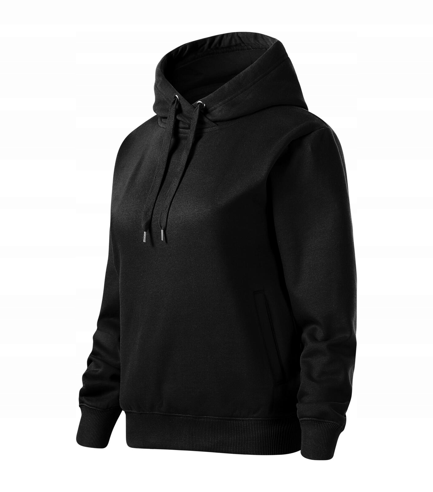 Mikina s s kapucí a bavlněnou klokanka Malfini Terry MOON421 Černá XL