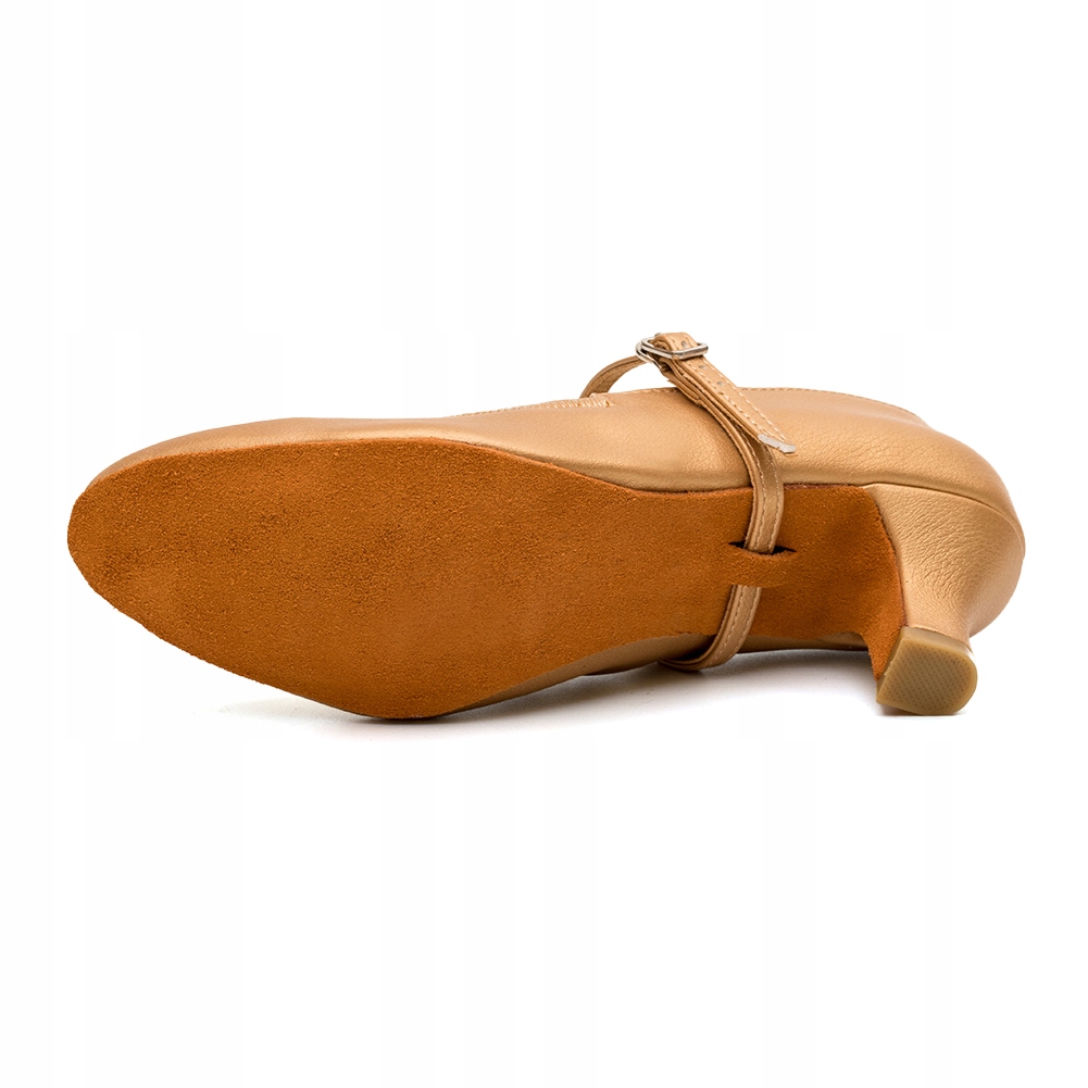 BUTY DO TAŃCA TANECZNE STANDARDU CIELISTE BRĄZ 5cm Model 5004 - 5cm - BROWN