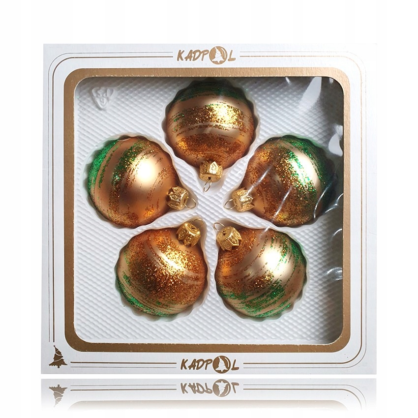 

Bombki 6cm/5szt dekor szklane choinkowe ozdoby