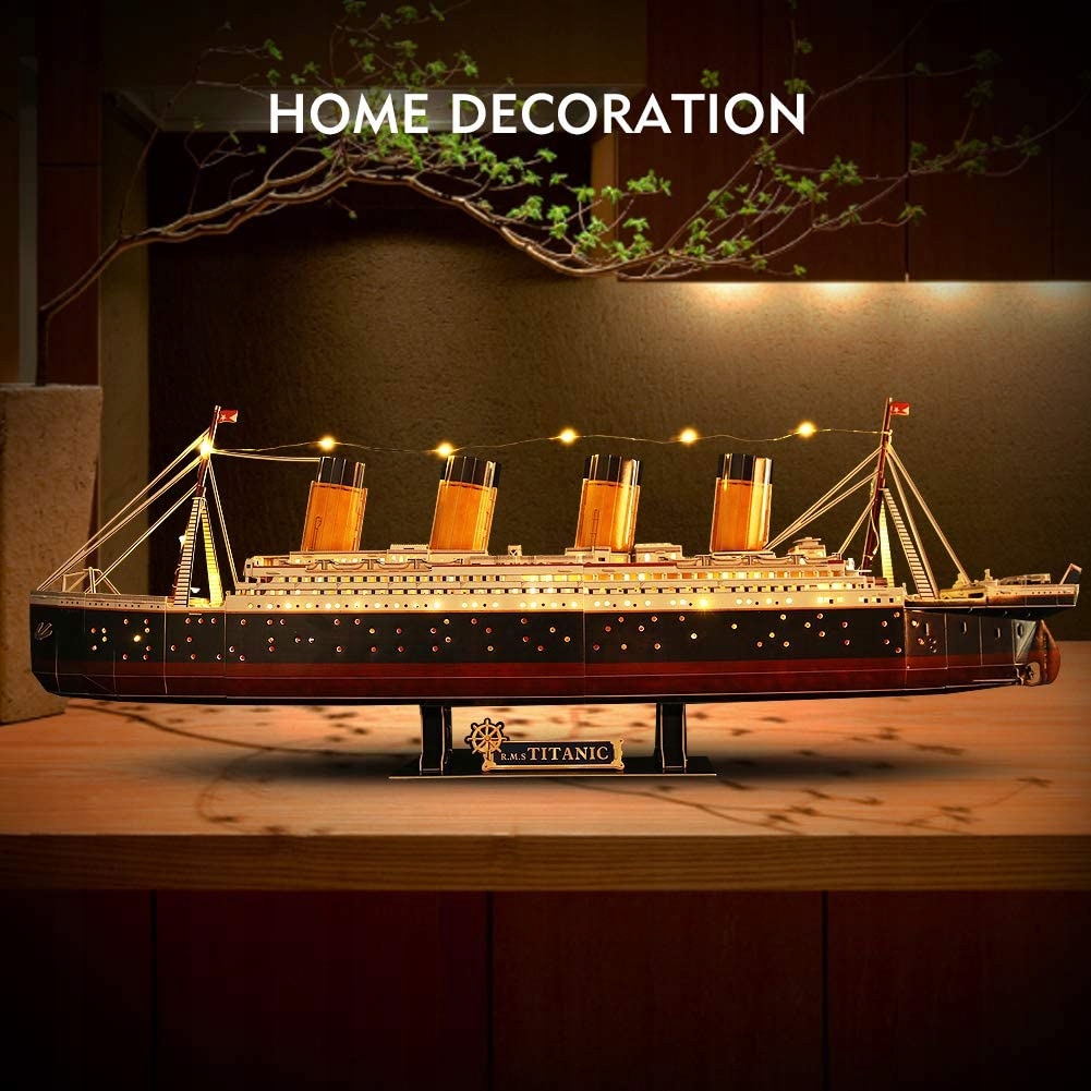 Puzzle 3D LED Cubic Fun XL 266 el. STATEK TITANIC Bohater brak