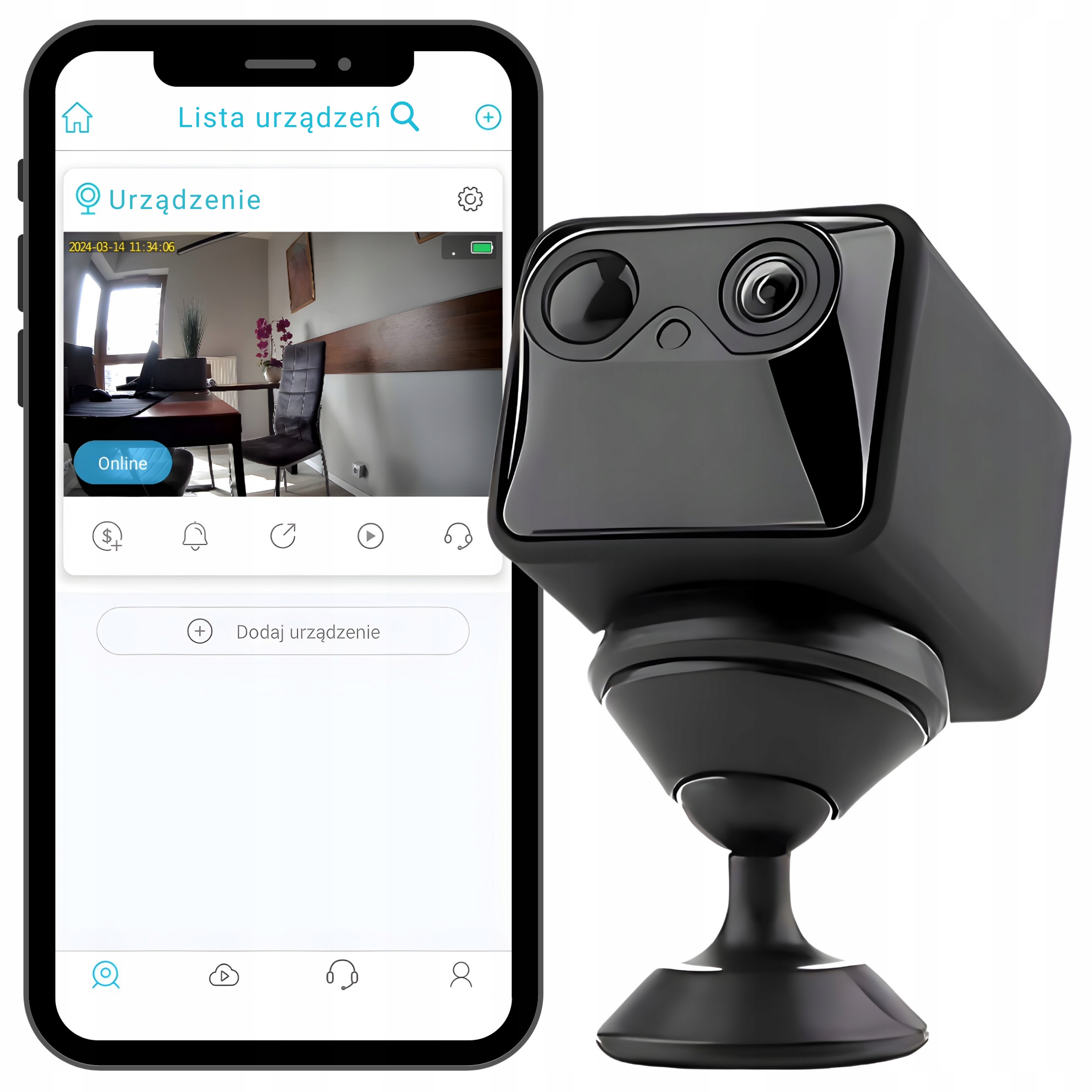 Mini Špionážní Kamera Wifi Náhled Na Dálku Noční Režim Pir Dlouhá Doba Provozu