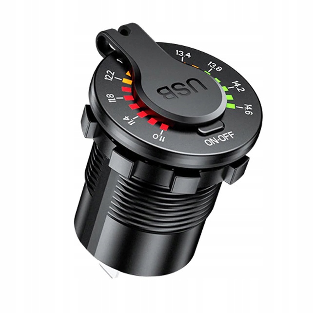 WOLTOMIERZ SAMOCHODOWY Z ŁADOWARKĄ USB USB-C ŁADOWARKA DO ZABUDOWY 5V 3A EAN (GTIN) 5904280189798