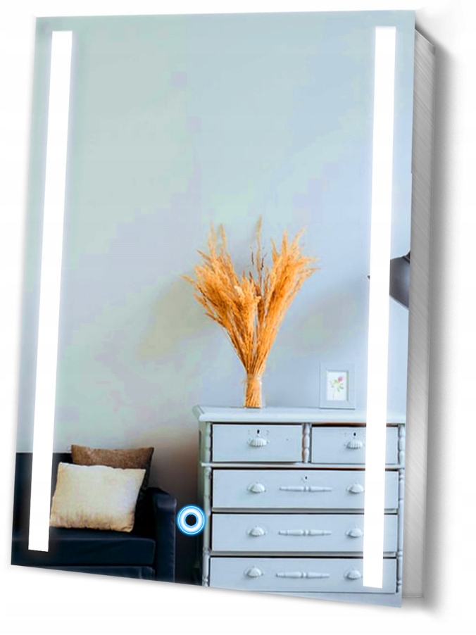 

Lustro 40x60cm Led Glamour Włącznik Ledowe