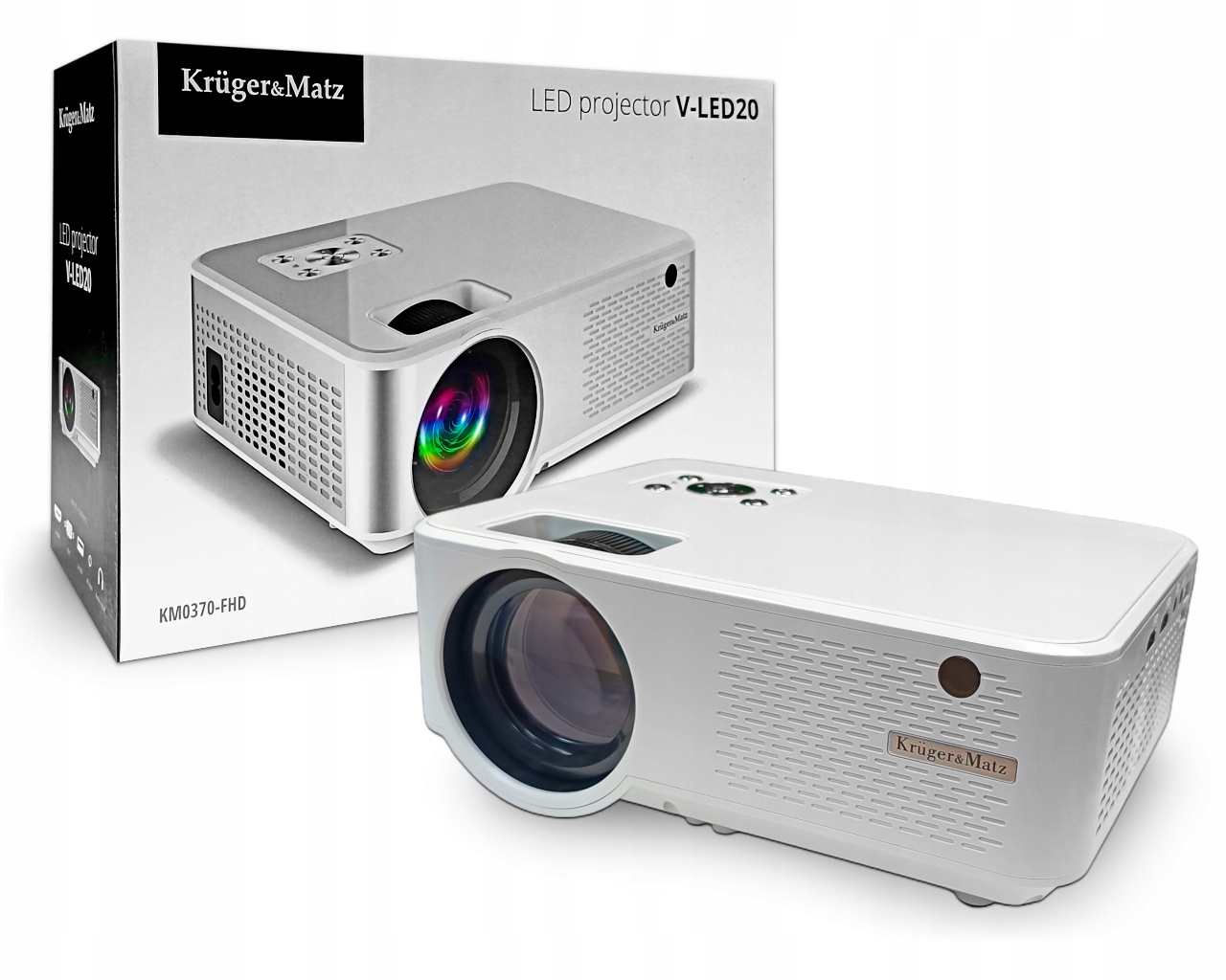 Projektor LED Kruger&Matz V-LED20 biały