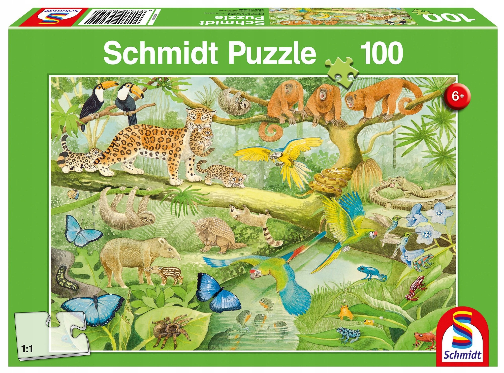 

Schmidt Puzzle 100 el Zwierzęta w dżungli