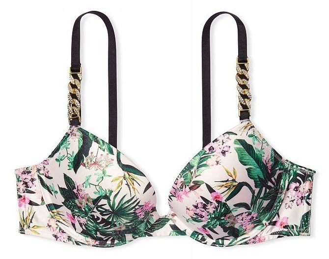 Podprsenka Victoria's Secret s push-up řetízky a zirkony 70C (32C)